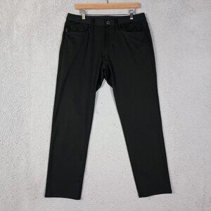 Bonobos Golf Pants Men 33x30 (Actual 34x29) Black Slim Fit Flat Front Activewear